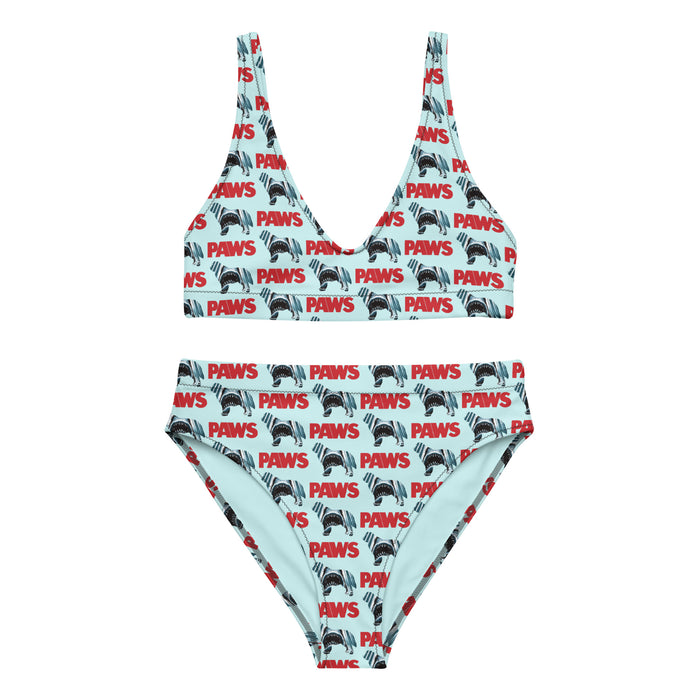 "PAWS" high-waisted bikini